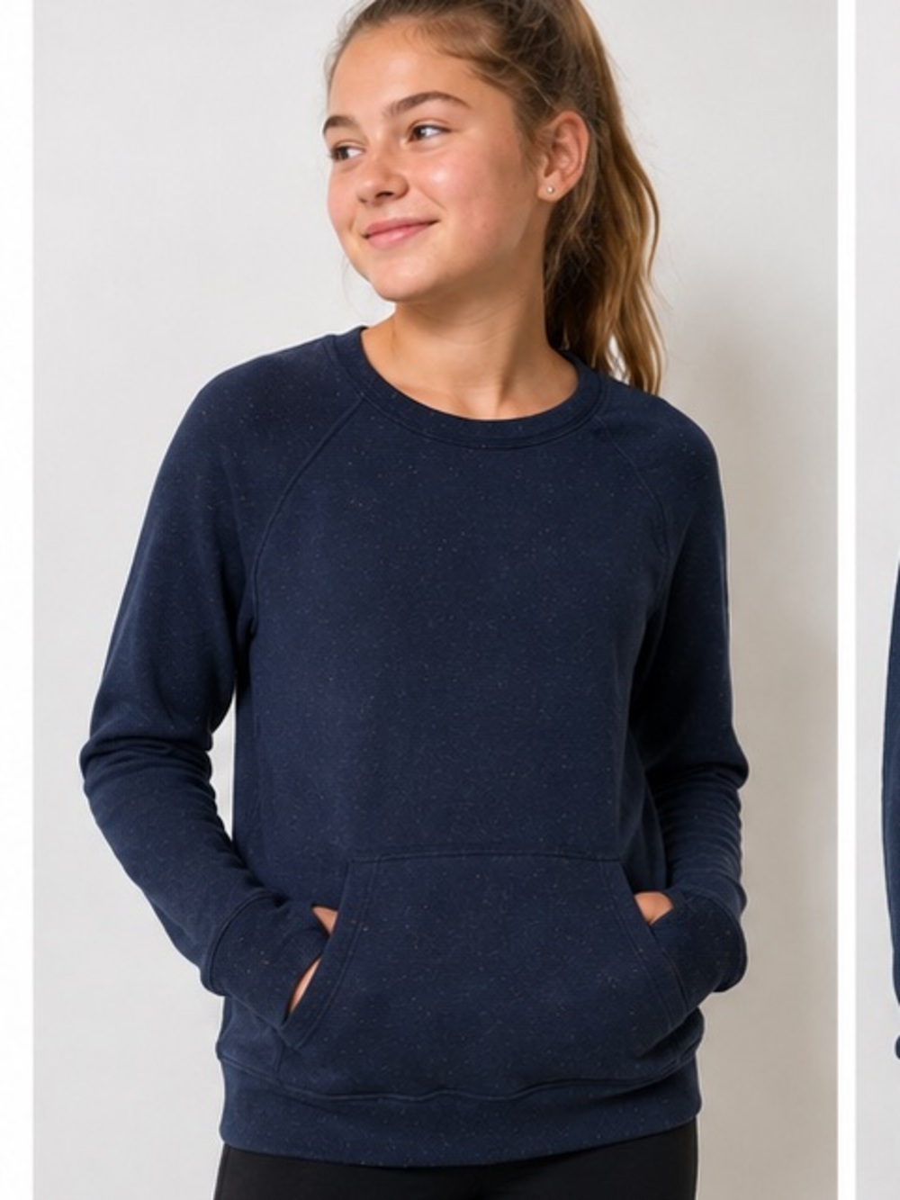 Girl’s Athleta Blue Sweatshirt with Kangaroo Pocket and Thumb holes